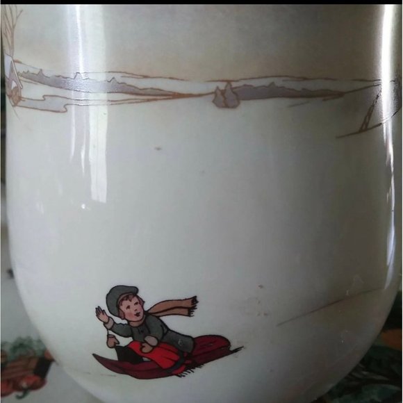 Hallmark Merry Time of Year Canister/Cookie Jar  Winter Snowman 8” X 4.75” - Picture 2 of 9